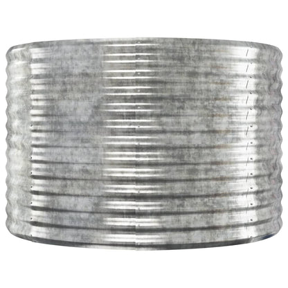 vidaXL Jardinière surélevée en acier poudré 507x100x68 cm Argenté