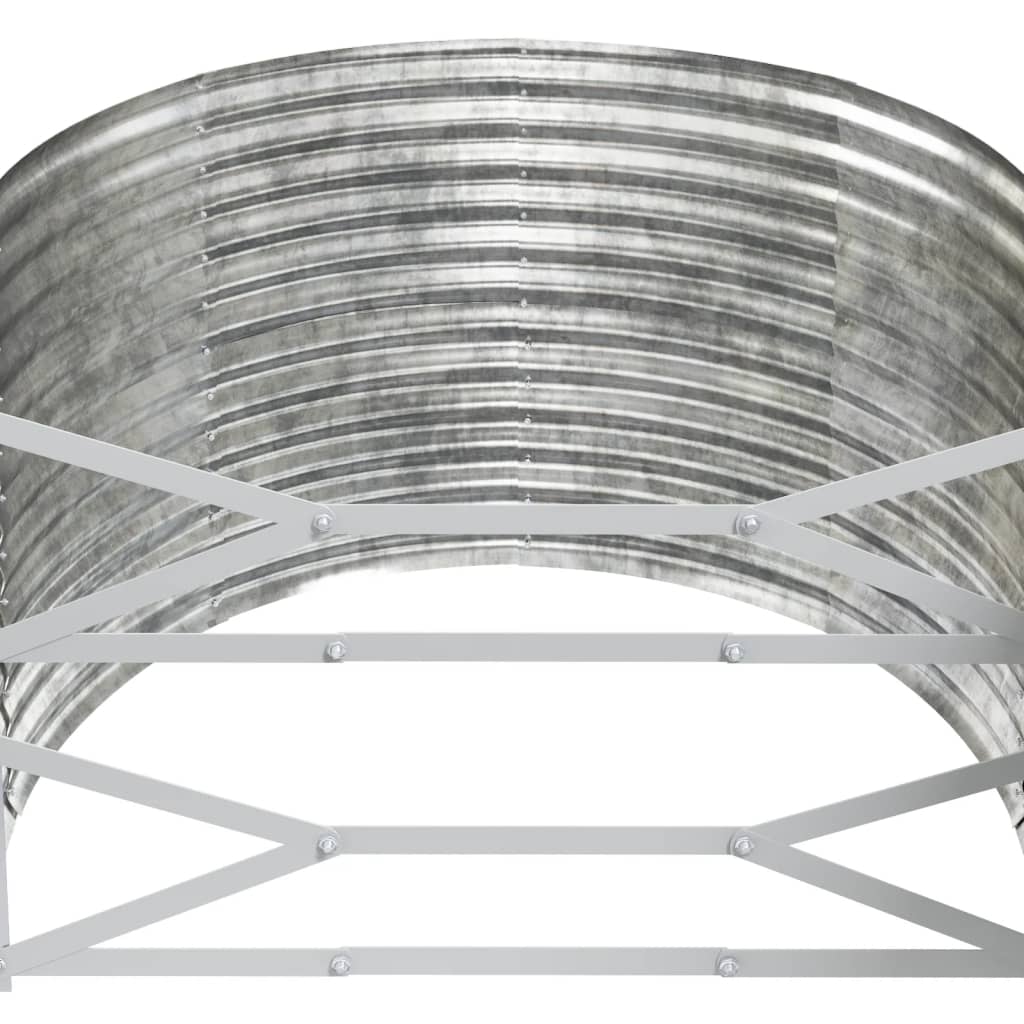 vidaXL Jardinière surélevée en acier poudré 507x100x68 cm Argenté