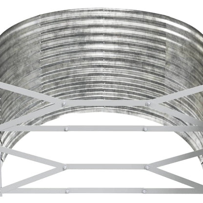 vidaXL Jardinière surélevée en acier poudré 507x100x68 cm Argenté