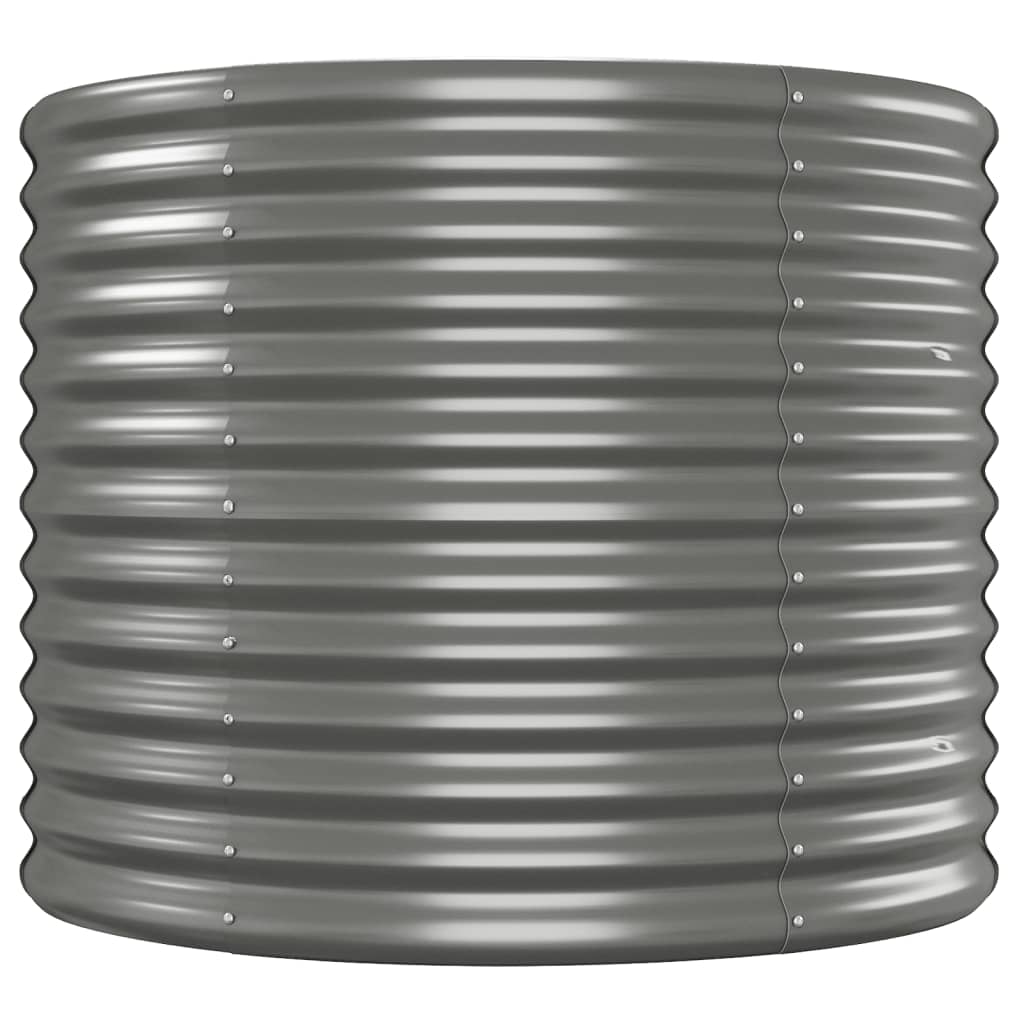 vidaXL Carré potager gris 554x100x68 cm Acier thermolaqué