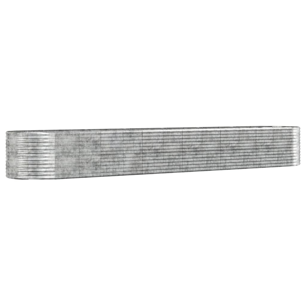 vidaXL Jardinière surélevée Argentée 554x100x68 cm Acier thermolaqué