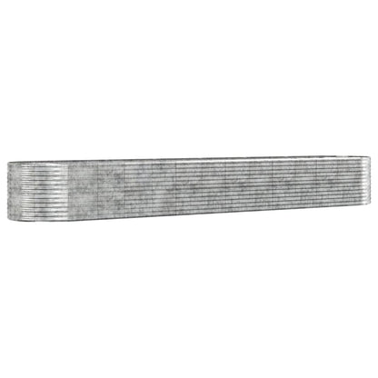 vidaXL Jardinière surélevée Argentée 554x100x68 cm Acier thermolaqué