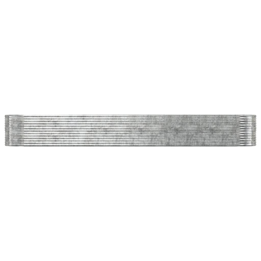 vidaXL Jardinière surélevée Argentée 554x100x68 cm Acier thermolaqué