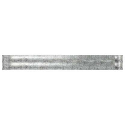 vidaXL Jardinière surélevée Argentée 554x100x68 cm Acier thermolaqué