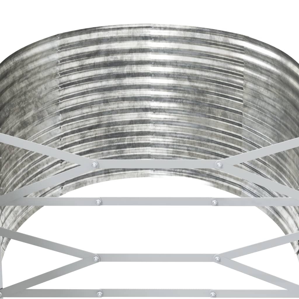 vidaXL Jardinière surélevée Argentée 554x100x68 cm Acier thermolaqué