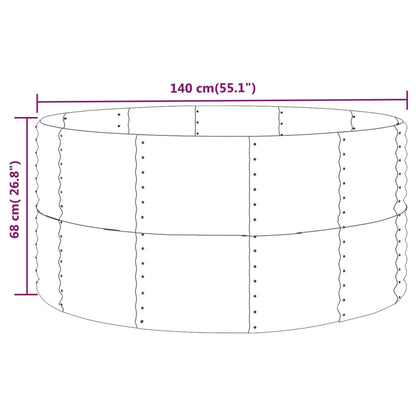 vidaXL Carré potager vert 140 x 140 x 68 cm Acier galvanisé