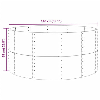 vidaXL Carré potager gris 140x140x68 cm Acier galvanisé