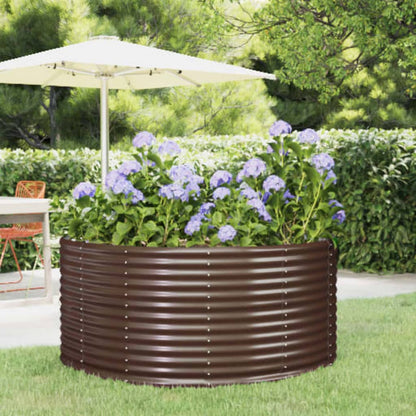 vidaXL Carré potager marron 140 x 140 x 68 cm Acier galvanisé