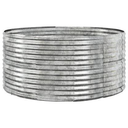 vidaXL Carré potager argenté 140x140x68 cm Acier galvanisé