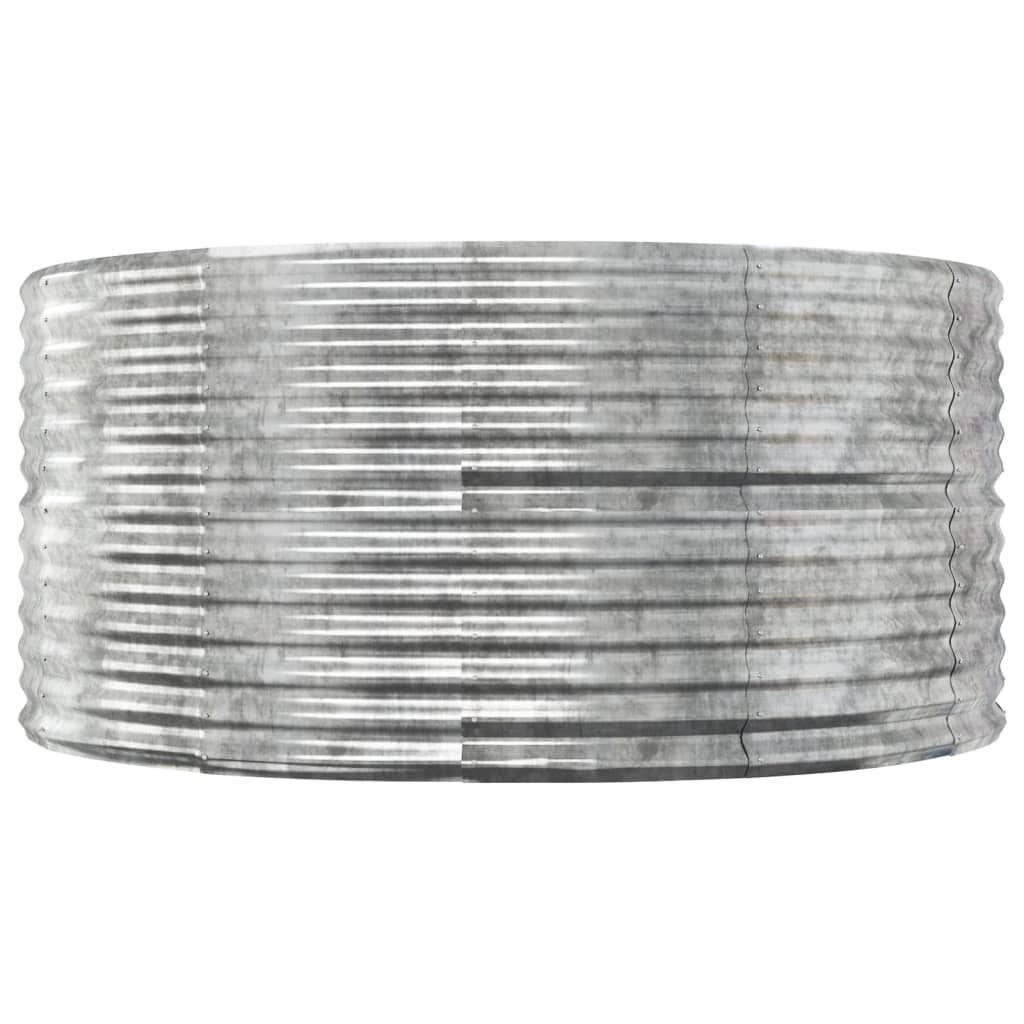 vidaXL Carré potager argenté 140x140x68 cm Acier galvanisé
