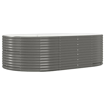 vidaXL Carré potager Gris 212x140x68 cm Acier galvanisé
