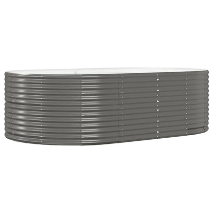 vidaXL Carré potager Gris 212x140x68 cm Acier galvanisé