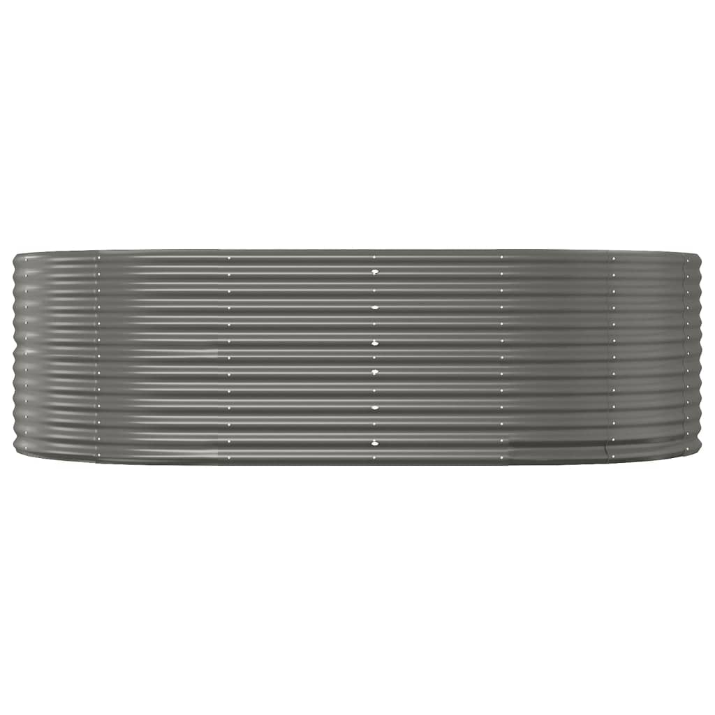 vidaXL Carré potager Gris 212x140x68 cm Acier galvanisé