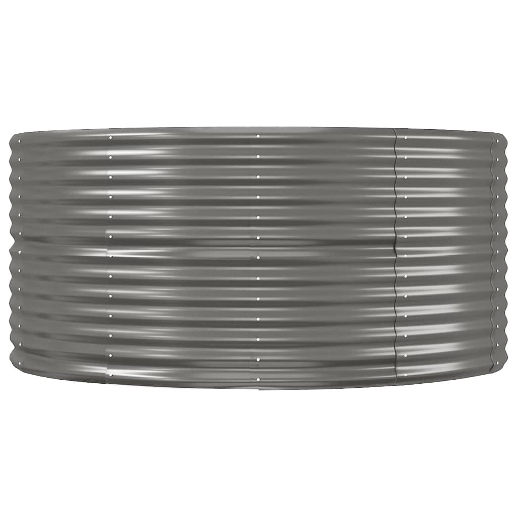 vidaXL Carré potager Gris 212x140x68 cm Acier galvanisé