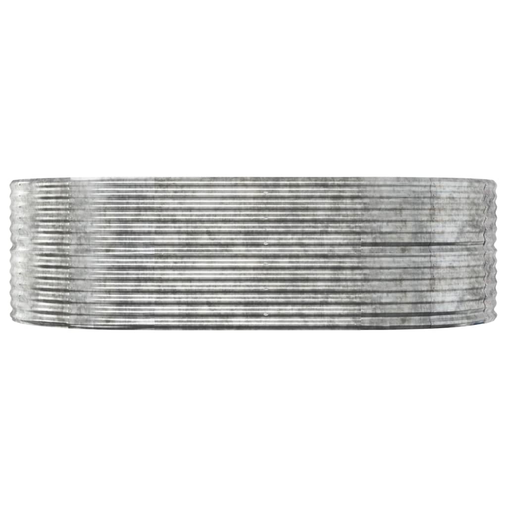 vidaXL Carré potager argenté 212x140x68 cm Acier galvanisé