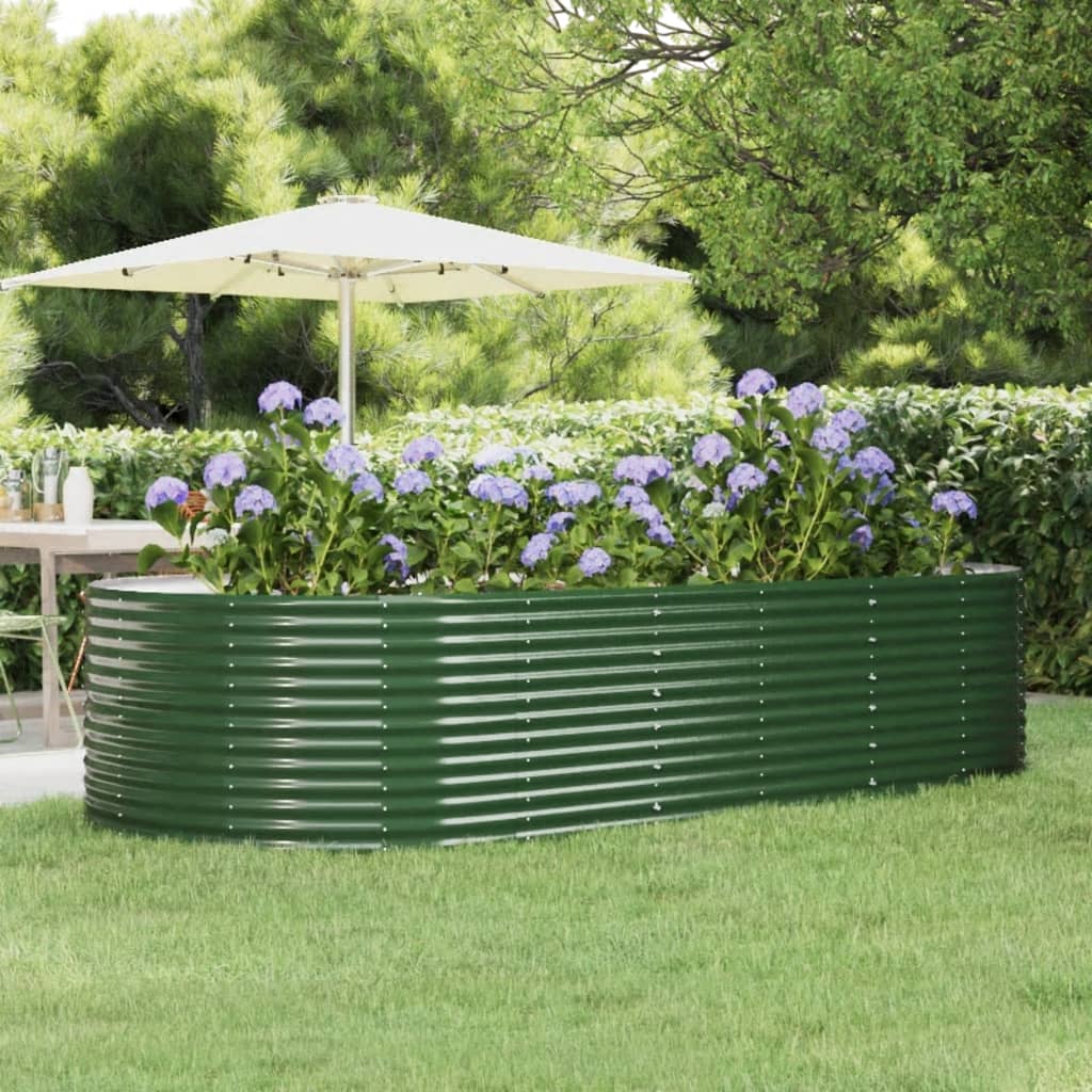 vidaXL Carré potager vert 291x140x68 cm Acier galvanisé