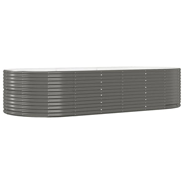 vidaXL Carré potager gris 291x140x68 cm Acier galvanisé