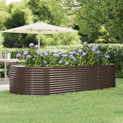 vidaXL Carré potager marron 291x140x68 cm Acier galvanisé