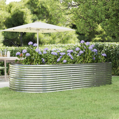 vidaXL Carré potager argenté 291x140x68 cm Acier galvanisé