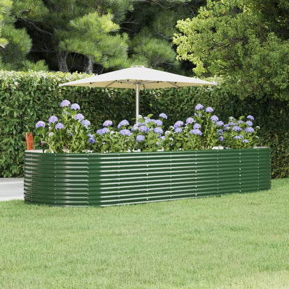 vidaXL Carré potager vert 367x140x68 cm Acier galvanisé