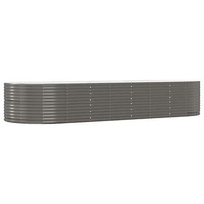 vidaXL Carré potager gris 367x140x68 cm Acier galvanisé