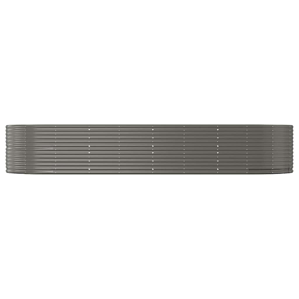 vidaXL Carré potager gris 367x140x68 cm Acier galvanisé