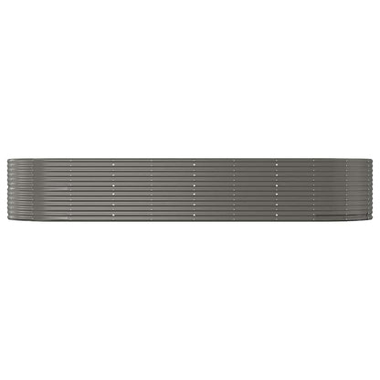vidaXL Carré potager gris 367x140x68 cm Acier galvanisé