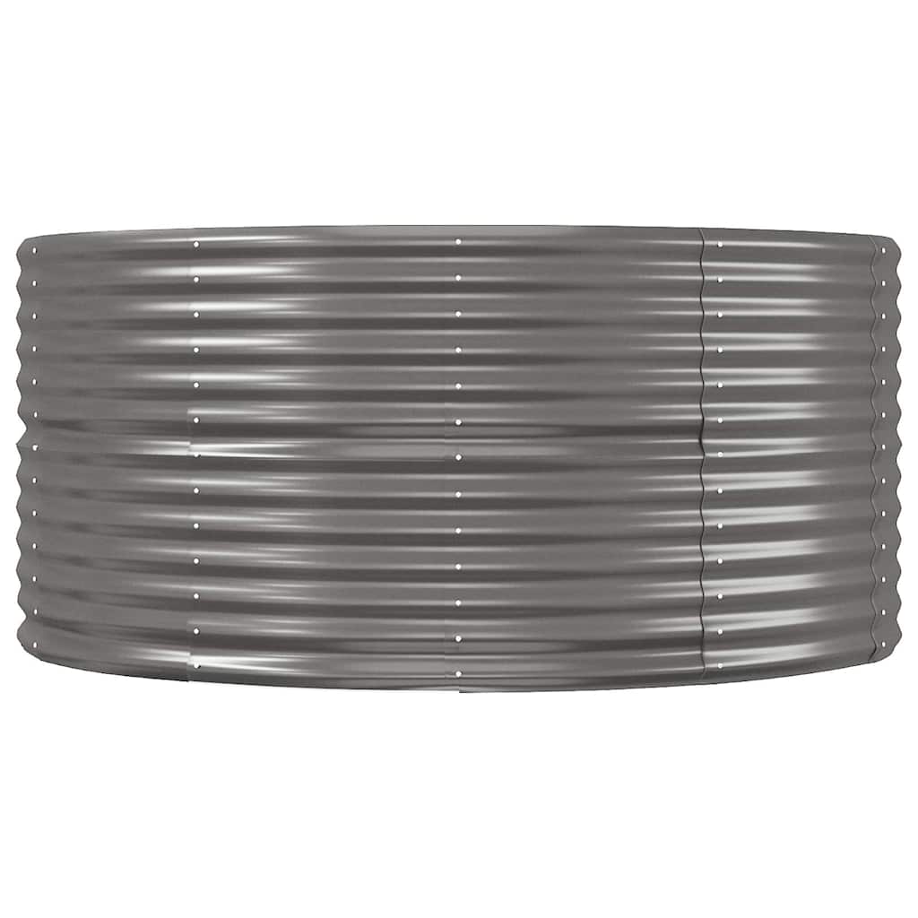 vidaXL Carré potager gris 367x140x68 cm Acier galvanisé