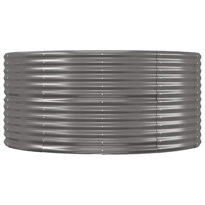 vidaXL Carré potager gris 367x140x68 cm Acier galvanisé