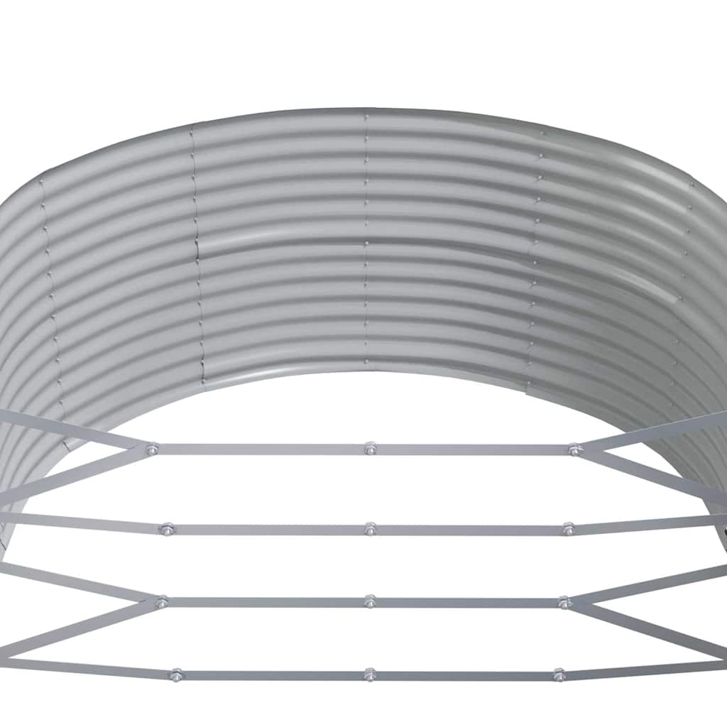 vidaXL Carré potager gris 367x140x68 cm Acier galvanisé
