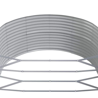 vidaXL Carré potager gris 367x140x68 cm Acier galvanisé
