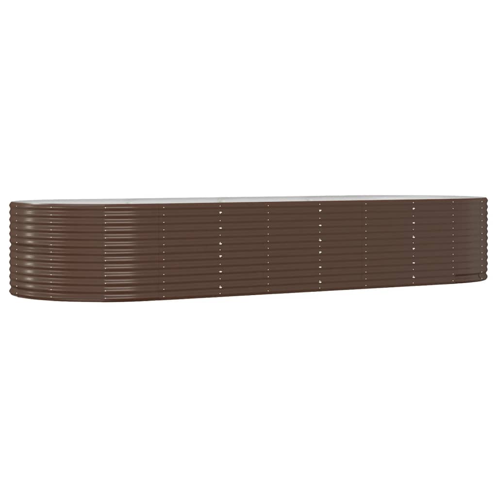 vidaXL Carré potager marron 367x140x68 cm Acier galvanisé