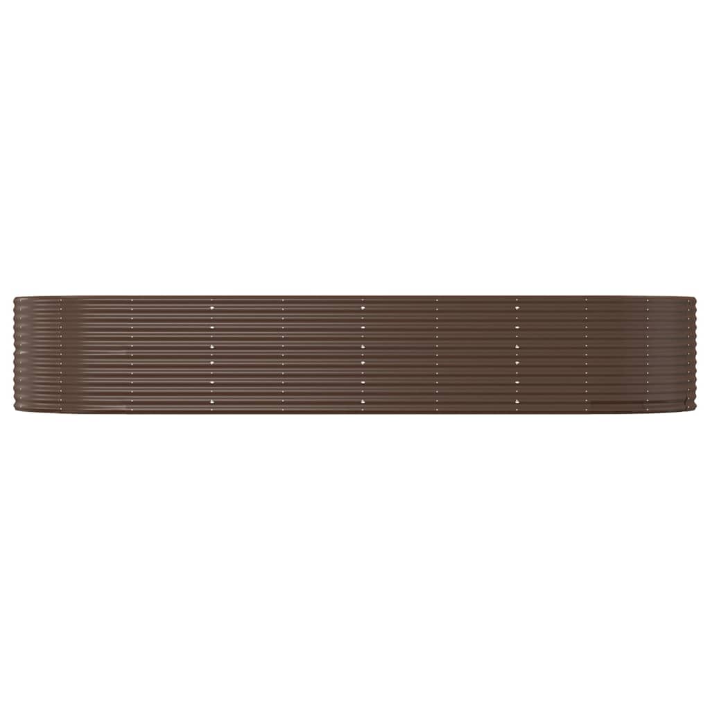 vidaXL Carré potager marron 367x140x68 cm Acier galvanisé