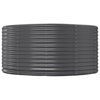 vidaXL Carré potager anthracite 367x140x68 cm Acier galvanisé