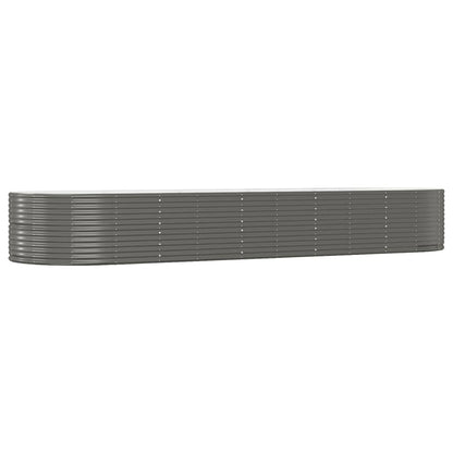 vidaXL Carré potager gris 447x140x68 cm acier galvanisé