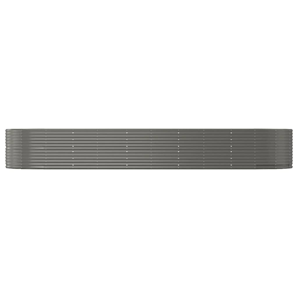vidaXL Carré potager gris 447x140x68 cm acier galvanisé