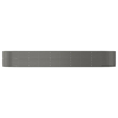 vidaXL Carré potager gris 447x140x68 cm acier galvanisé