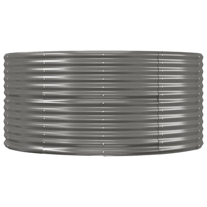 vidaXL Carré potager gris 447x140x68 cm acier galvanisé