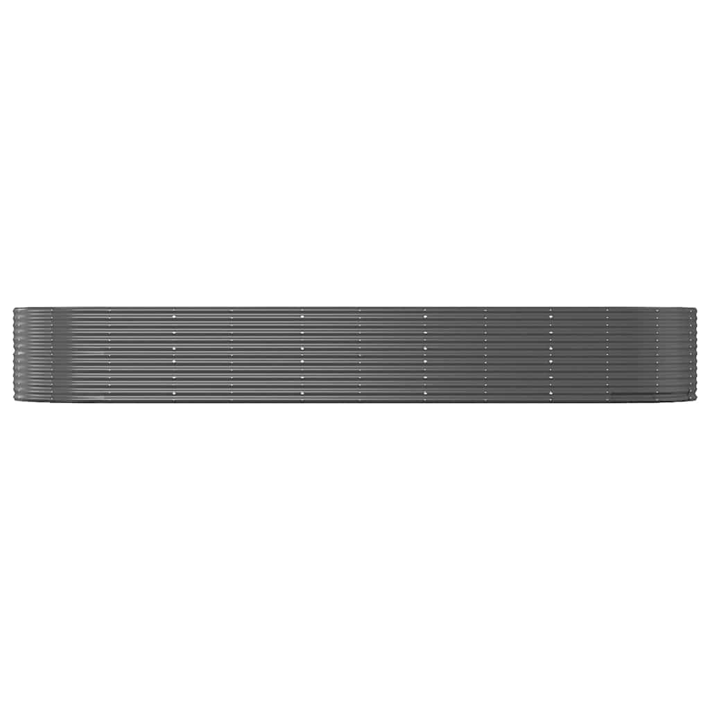 vidaXL Carré potager Anthracite 447x140x68 cm Acier galvanisé