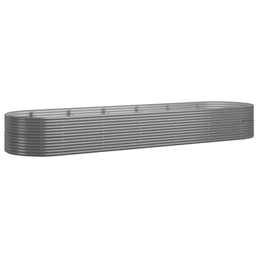 vidaXL Hochbeet Pulverbeschichteter Stahl 510x140x68 cm Grau