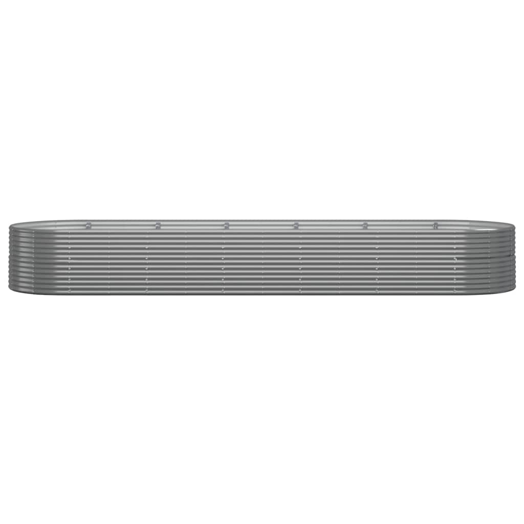 vidaXL Hochbeet Pulverbeschichteter Stahl 510x140x68 cm Grau
