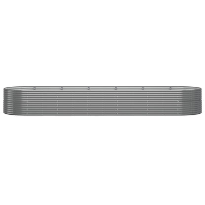 vidaXL Hochbeet Pulverbeschichteter Stahl 510x140x68 cm Grau