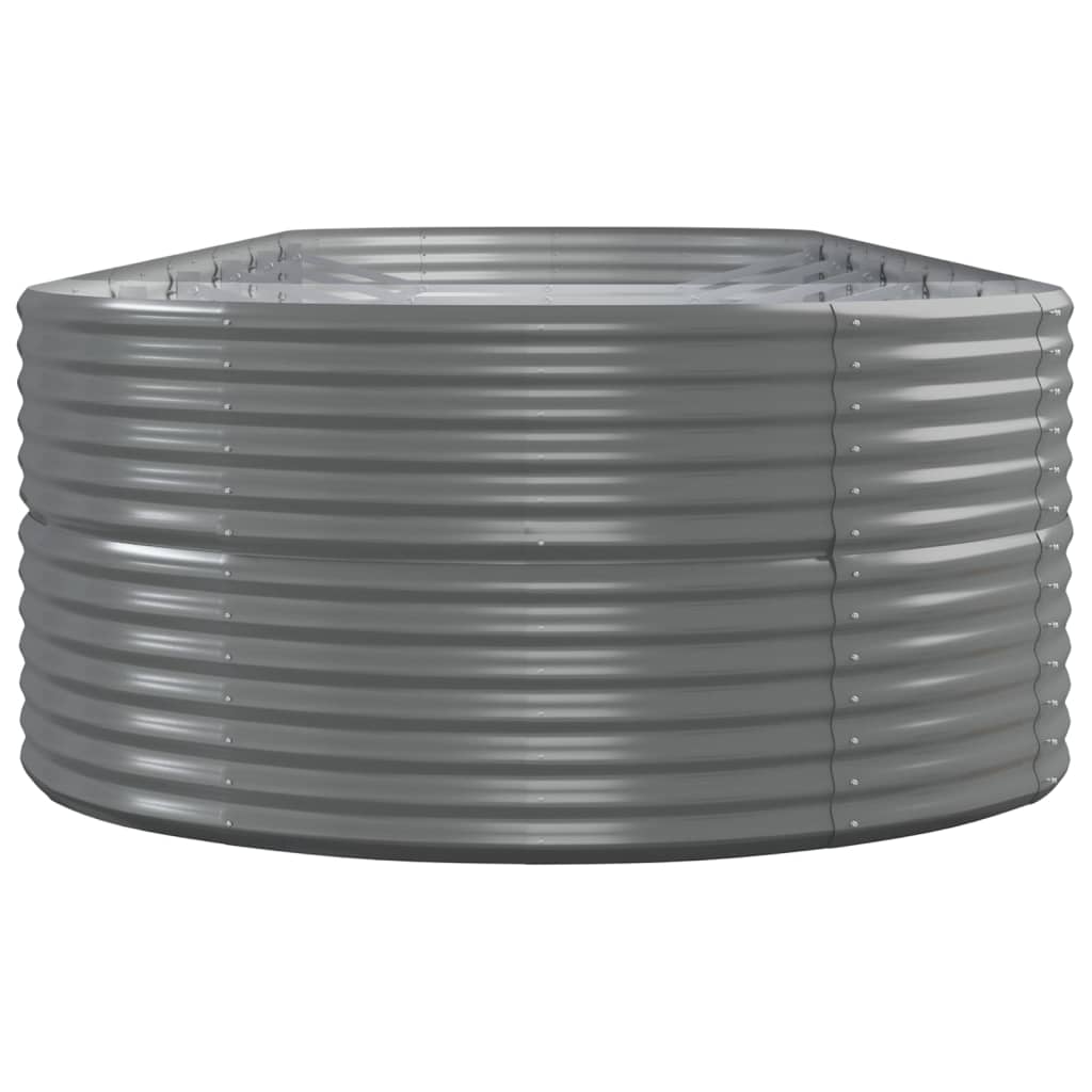 vidaXL Hochbeet Pulverbeschichteter Stahl 510x140x68 cm Grau