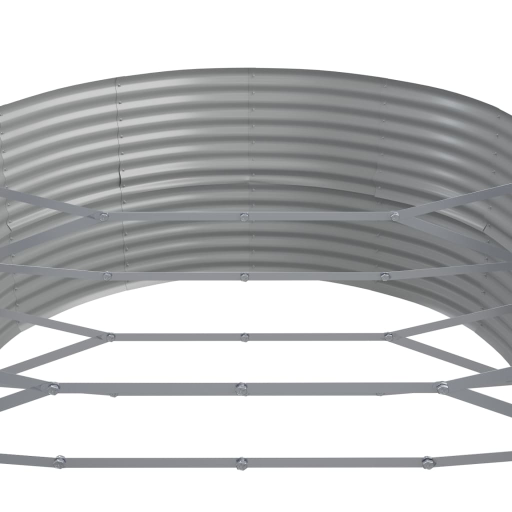 vidaXL Hochbeet Pulverbeschichteter Stahl 510x140x68 cm Grau