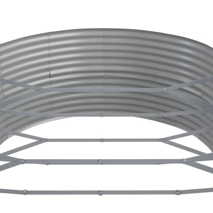 vidaXL Hochbeet Pulverbeschichteter Stahl 510x140x68 cm Grau