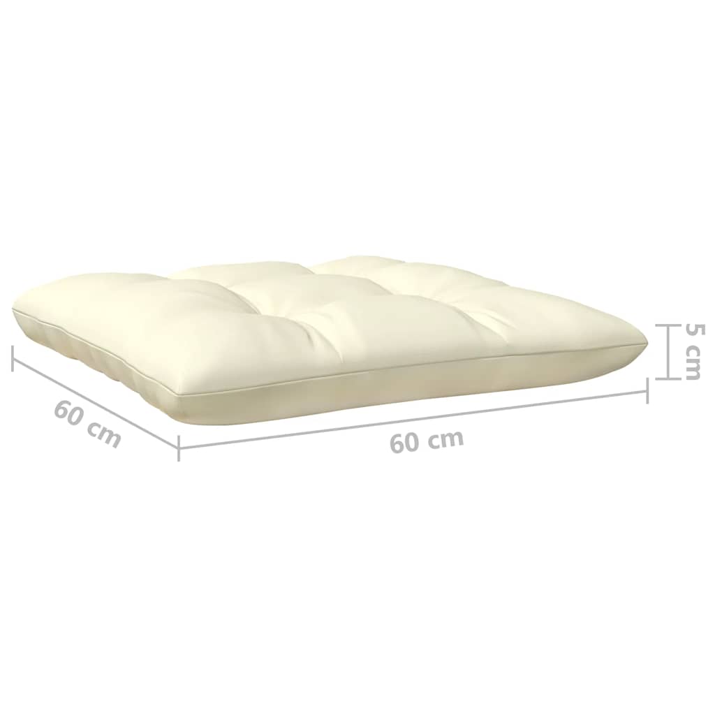 vidaXL 2-Sitzer-Gartensofa mit Creme Kissen Massivholz Kiefer