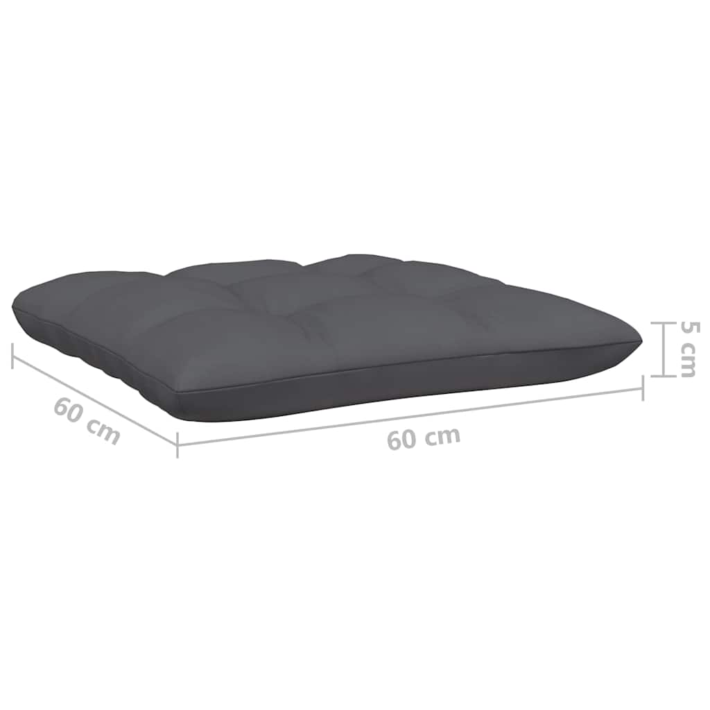 vidaXL 4-tlg. Garten-Lounge-Set mit Anthrazit Kissen Kiefernholz