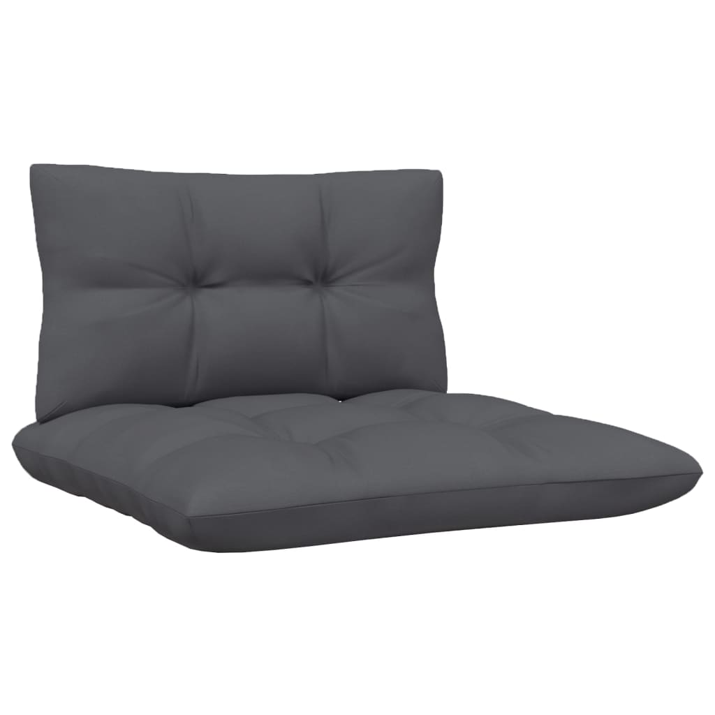 vidaXL 4-tlg. Garten-Lounge-Set mit Anthrazit Kissen Kiefernholz
