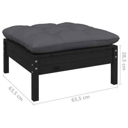 vidaXL 4-tlg. Garten-Lounge-Set mit Anthrazit Kissen Kiefernholz