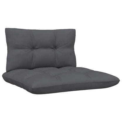 vidaXL Salon de jardin 4 pcs avec coussins anthracite Bois de pin